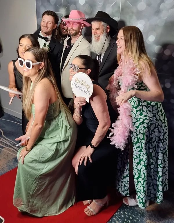 Photo Booth bringing fun to a Wedding Celebration in Helensvale, Gold Coast - party hire by SweetAz Co.