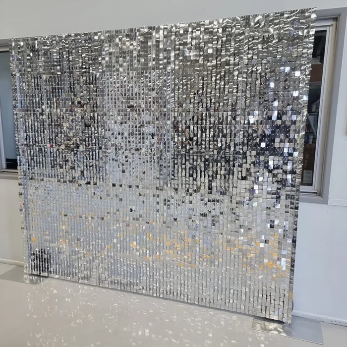 After setting up the silver shimmer wall for Jodie for her friends 50th in Wacol.