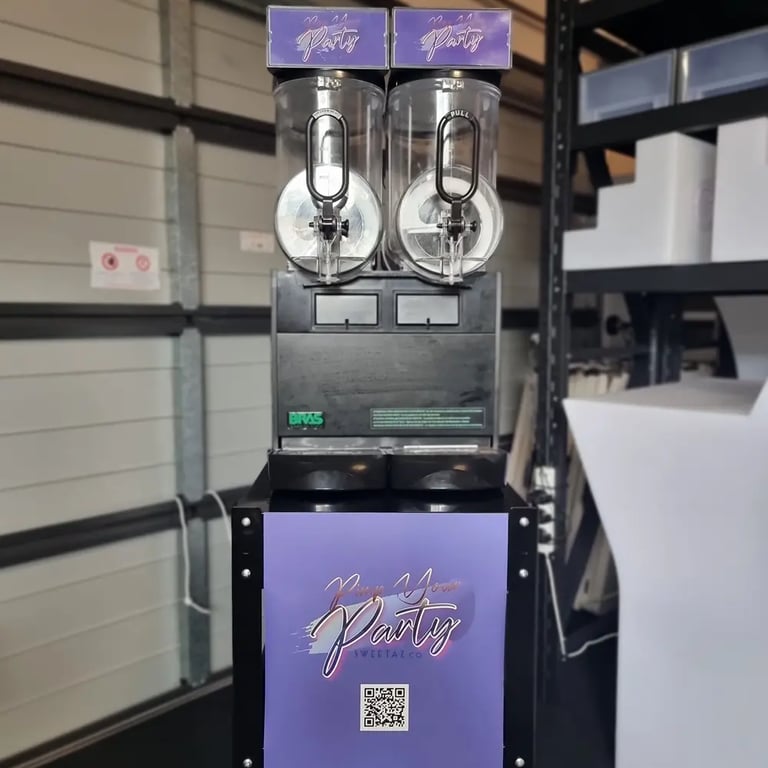 Slushie Machine setup for Celebration Time in Thornlands, Redlands - party hire by SweetAz Co.
