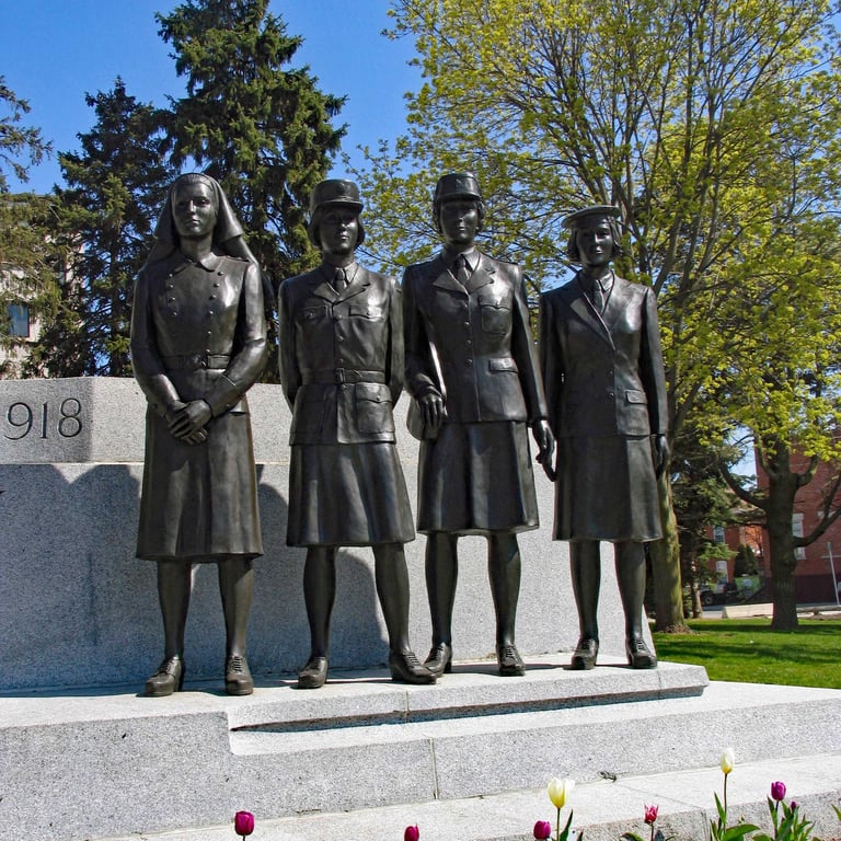 War Memorial statues women