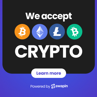 Crypto Payments Accepted Image from Swapin