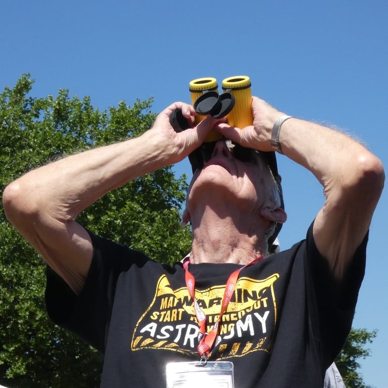 Alan Looking through solar binoculars