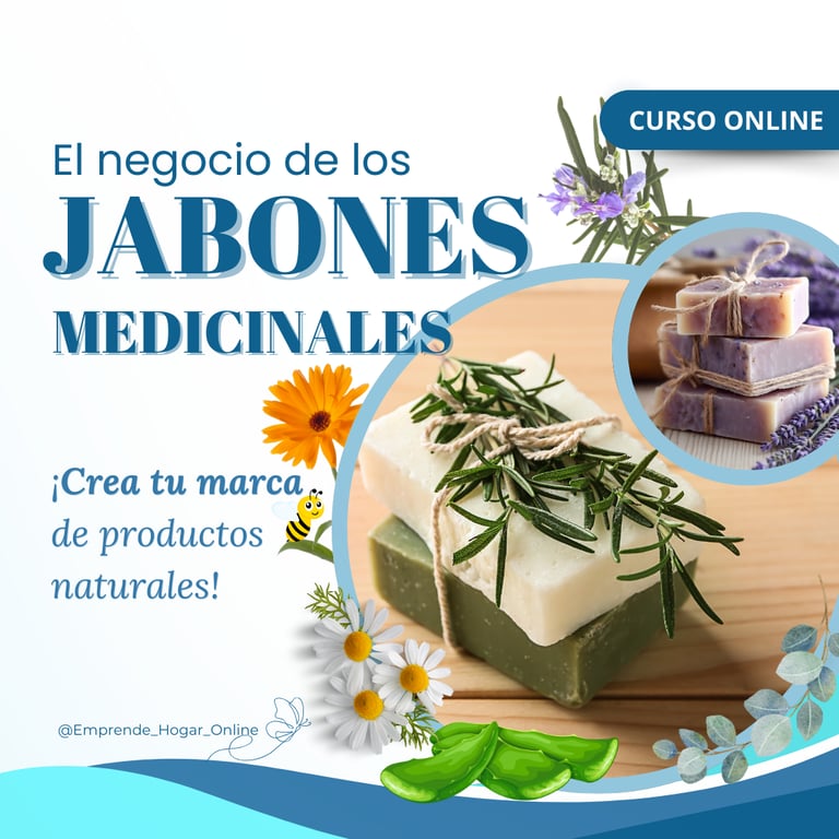 a bunch of soap bars with flowers and herbs