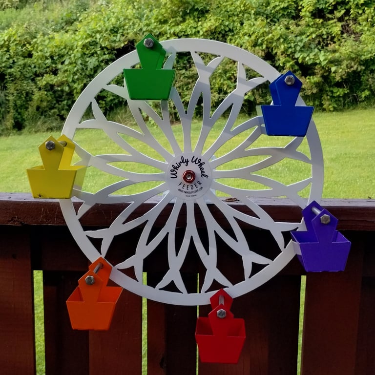 Whirly Wheel Spinning Bird Feeder Colorful
