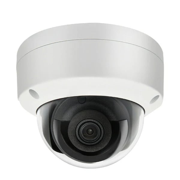 a camera mounted on a white surface with a white background