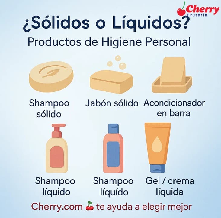 Jabones y shampoo sólidos vs líquidos