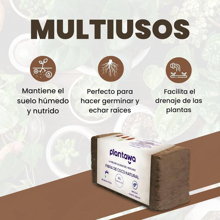 sustrato ecologico fibra de coco