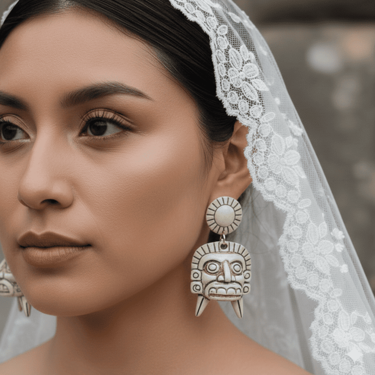 Mujeres peruanas sonrientes con ropa tradicional andina mostrando joyas a base de cerámica hechas a