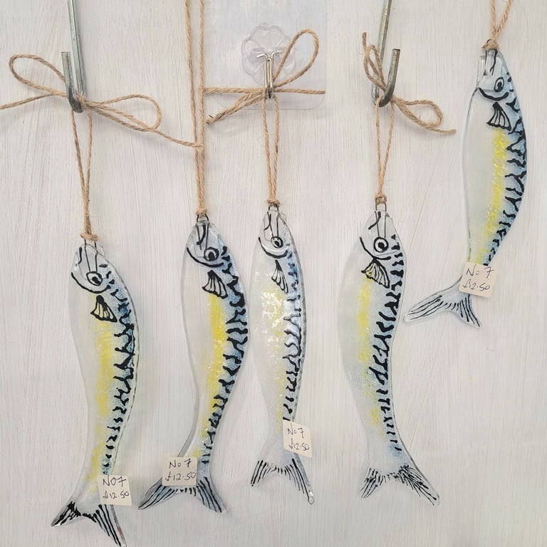 Fused glass mackerel - Carole Zagrovic