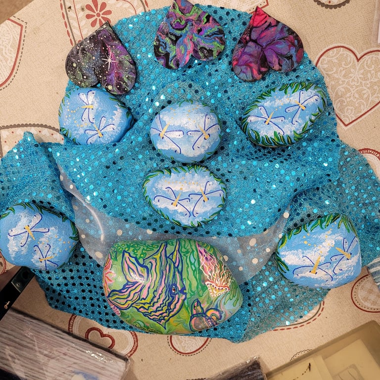 Sam Barnes painted stones