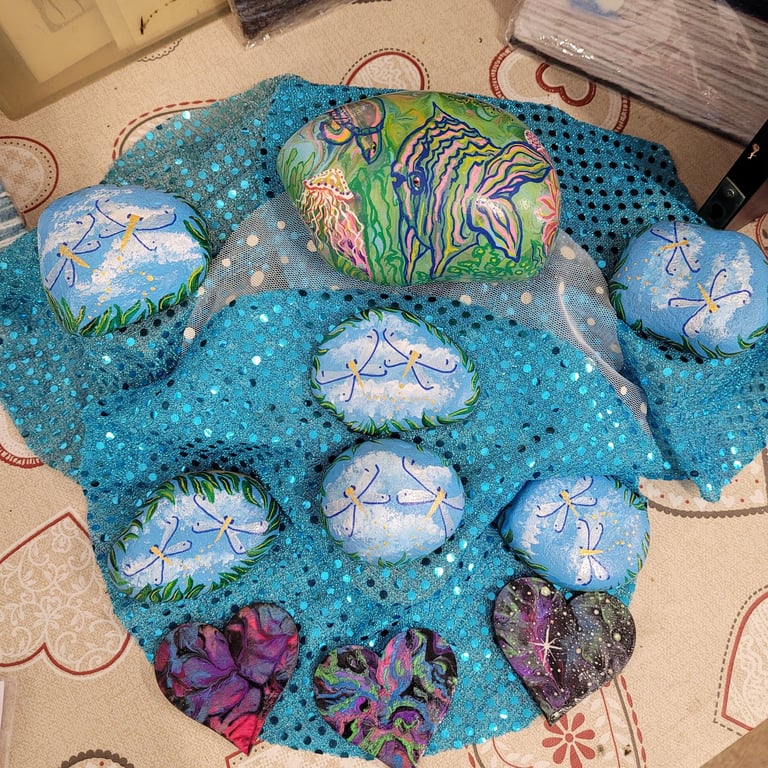 Sam Barnes painted stones