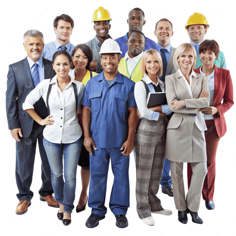 diverse group of workers