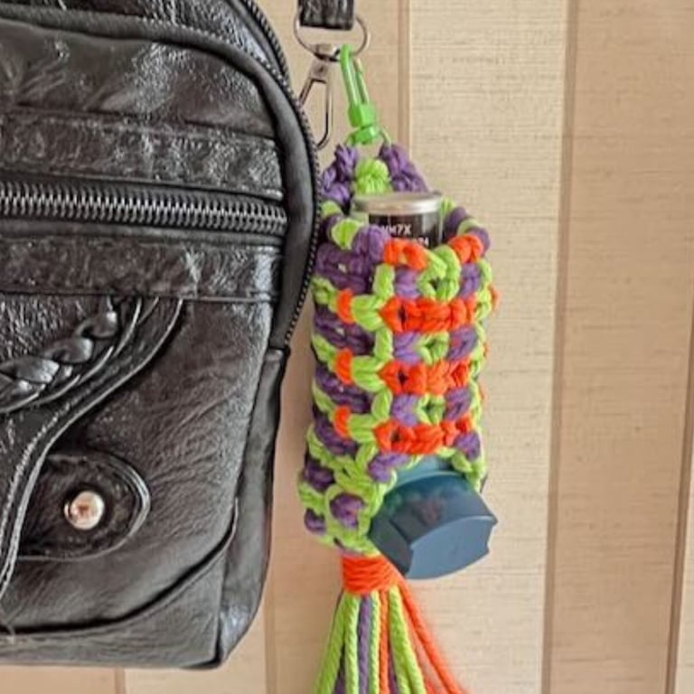 asthma puffer pouch with bag clip