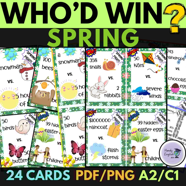 Spring Earth Day speaking writing activity