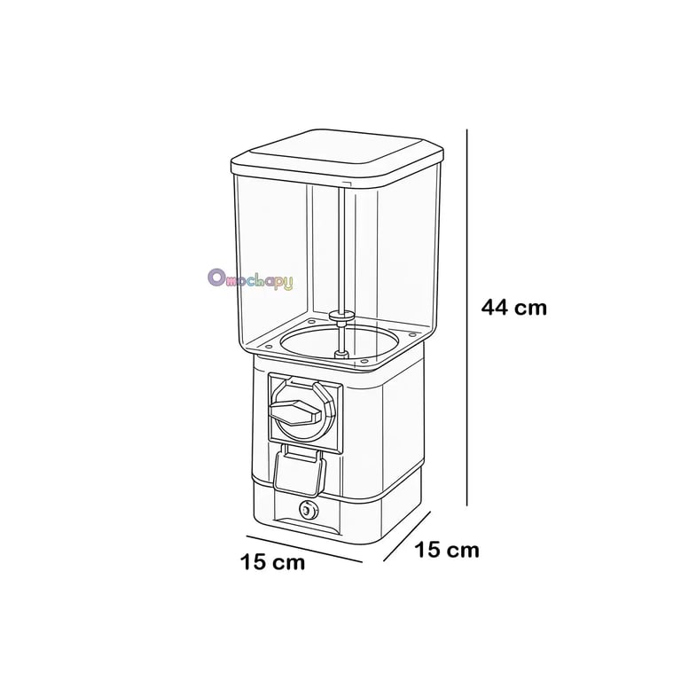 gachapon mini/gumball bentuk kotak – mesin kecil untuk pop-up & meja kasir