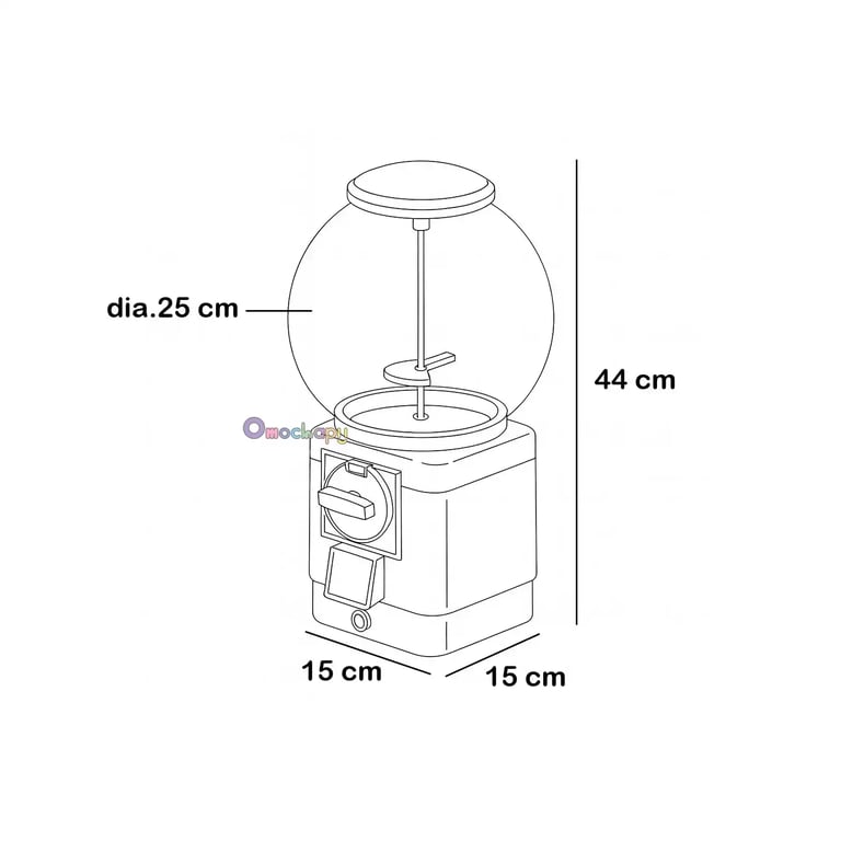 gachapon mini/gumball – mesin kecil untuk pop-up & meja kasir