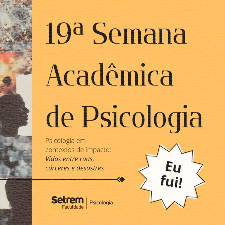 Peça gráfica da campanha da Semana Acadêmica de Psicologia - Estudo de Caso.
