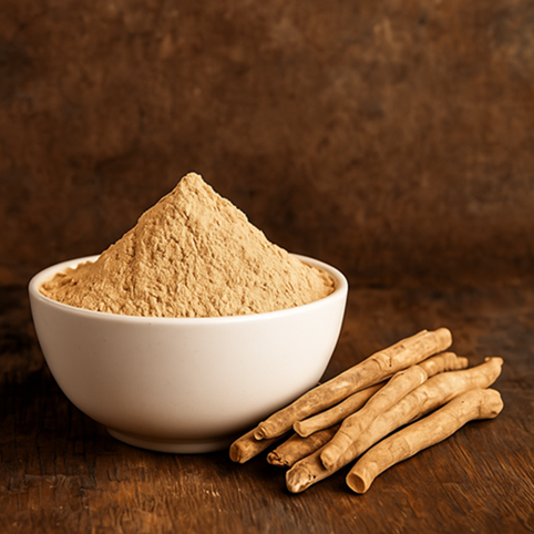 Export-grade Ashwagandha powder packed in food-grade HDPE drums for international shipment.