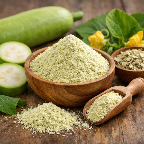 Dehydrated bottle gourd powder manufacturer India – fine mesh powder for health food application