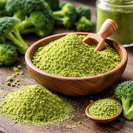 Broccoli powder bulk exporter from India – nutrient dense green vegetable powder for smoothie & soup