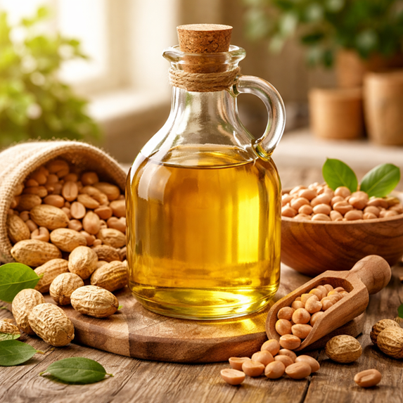 Cold pressed peanut oil exporter from India – premium peanut oil for bulk food industry