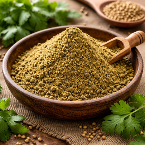 High quality coriander powder bulk supplier India – aromatic spice powder for global food industry