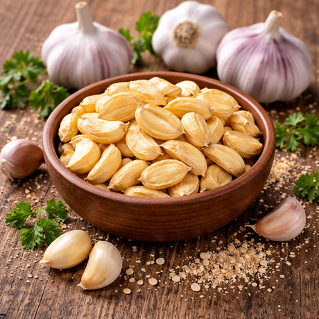 Dehydrated garlic cloves exporter India – premium dried garlic for bulk seasoning and food industry