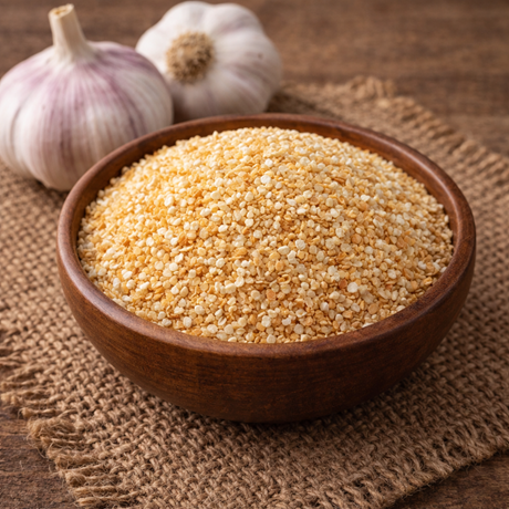 Dehydrated minced garlic 1–3mm supplier India – dried garlic for instant mixes and spice blends