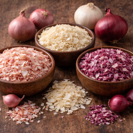 Dehydrated onion flakes exporter India – red white pink flakes for soups, seasonings and bulk supply