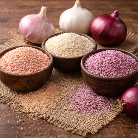 Dehydrated onion granules exporter India – 16–24 mesh dried onion for seasonings and bulk supply