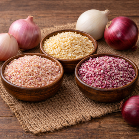 Dehydrated onion minced 1–3mm exporter India – dried onion for instant mixes and spice blends