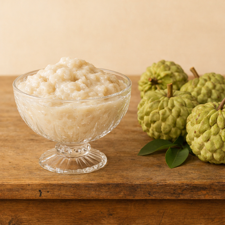 Frozen custard apple pulp exporter India – premium sitaphal pulp for bulk buyers