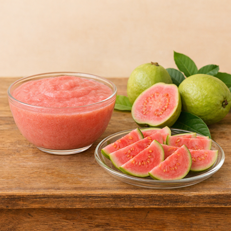Frozen pink guava pulp supplier India – premium fruit puree for export