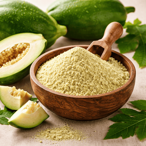 Green papaya powder manufacturer India – fine mesh tropical fruit powder for bulk export