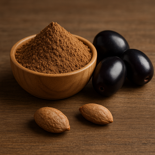 Export quality jamun seed Powder packed in food grade HDPE bags / drums for international markets.