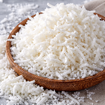 Shredded coconut bulk supplier India – fine and medium grade for bakery applications