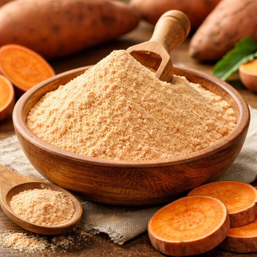 sweet potato powder exporter India – smooth texture vegetable powder for bakery and premix industry