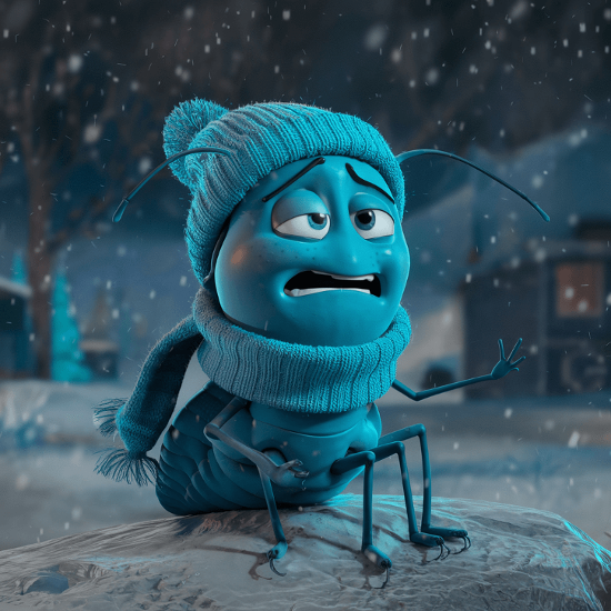 a bed bug out in the Cold weather