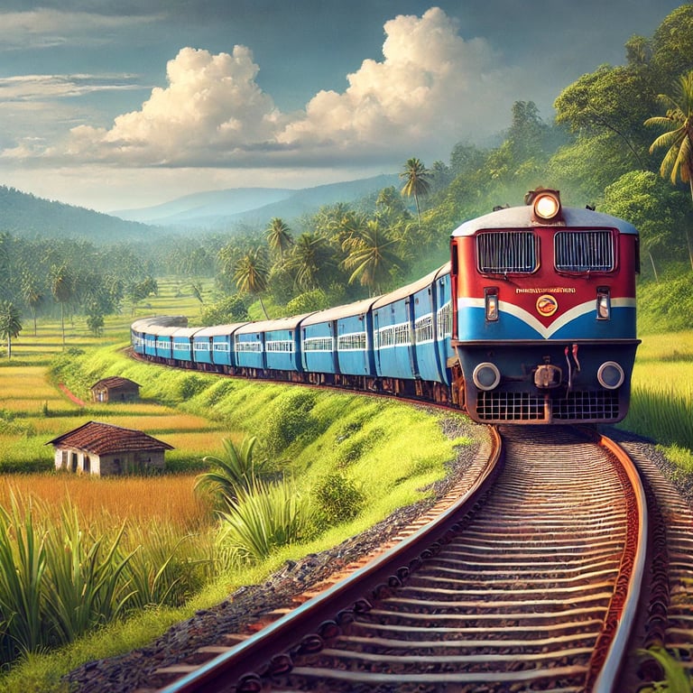 Image of train returning from Ooty