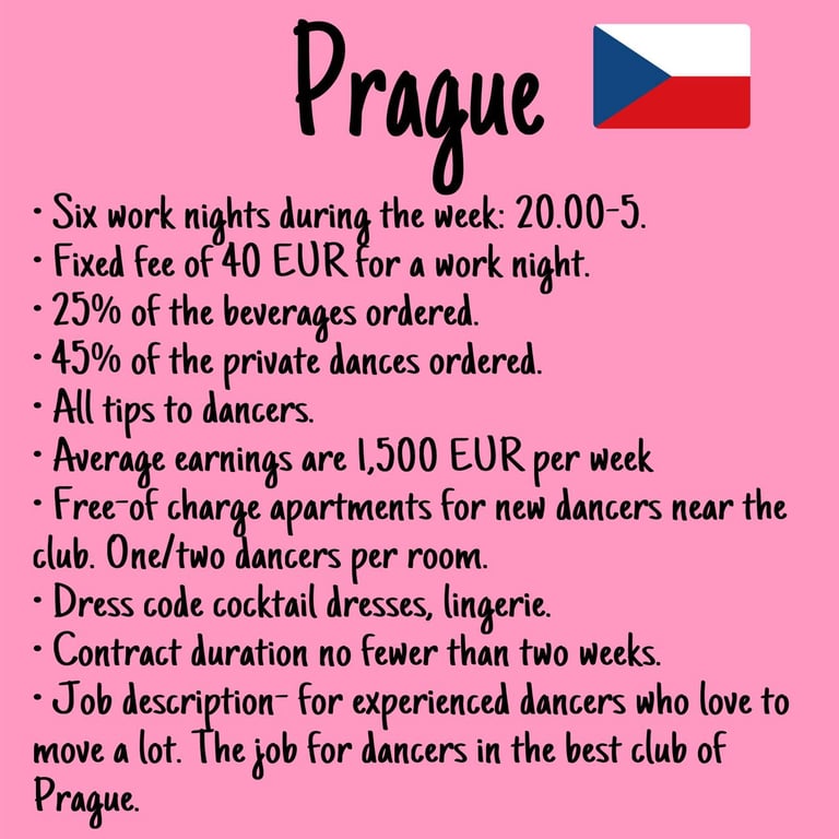 Striptease jobs in Prague, Chezch