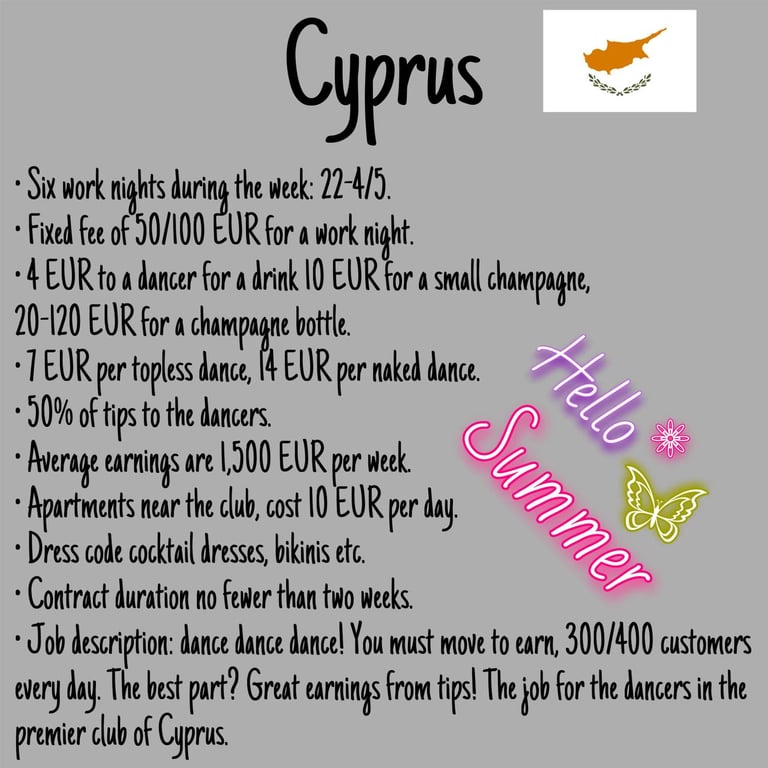 Striptease jobs in Cyprus, Aya Nappa