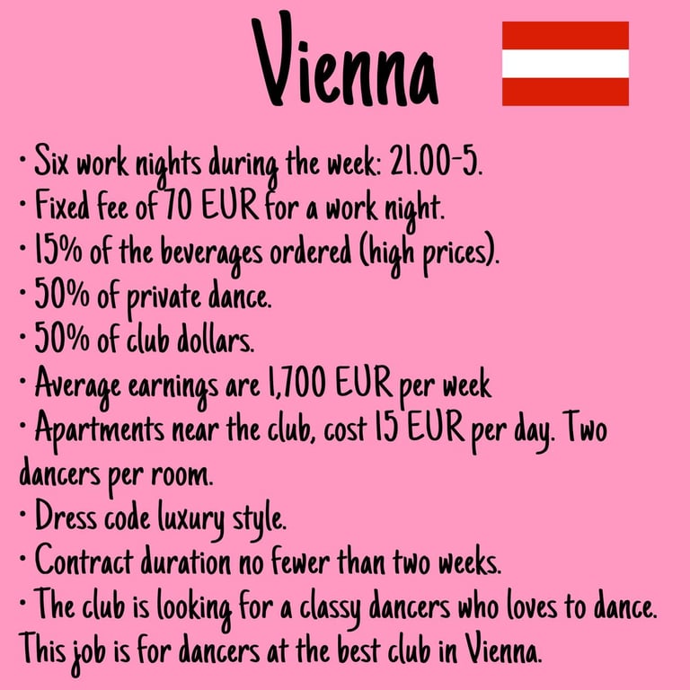 Striptease jobs in Vienna, Austria
