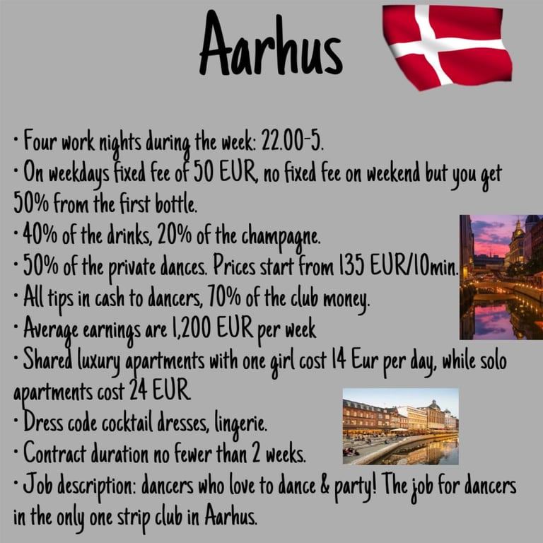 Striptease jobs in Aarhus, Denmark