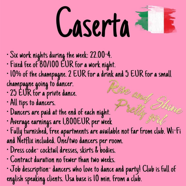 Striptease jobs in Italy, Caserta