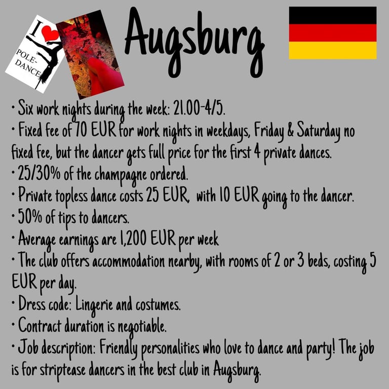 Striptease jobs in Germany, Augsburg