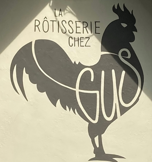 enseigne peinte à la main rôtisserie