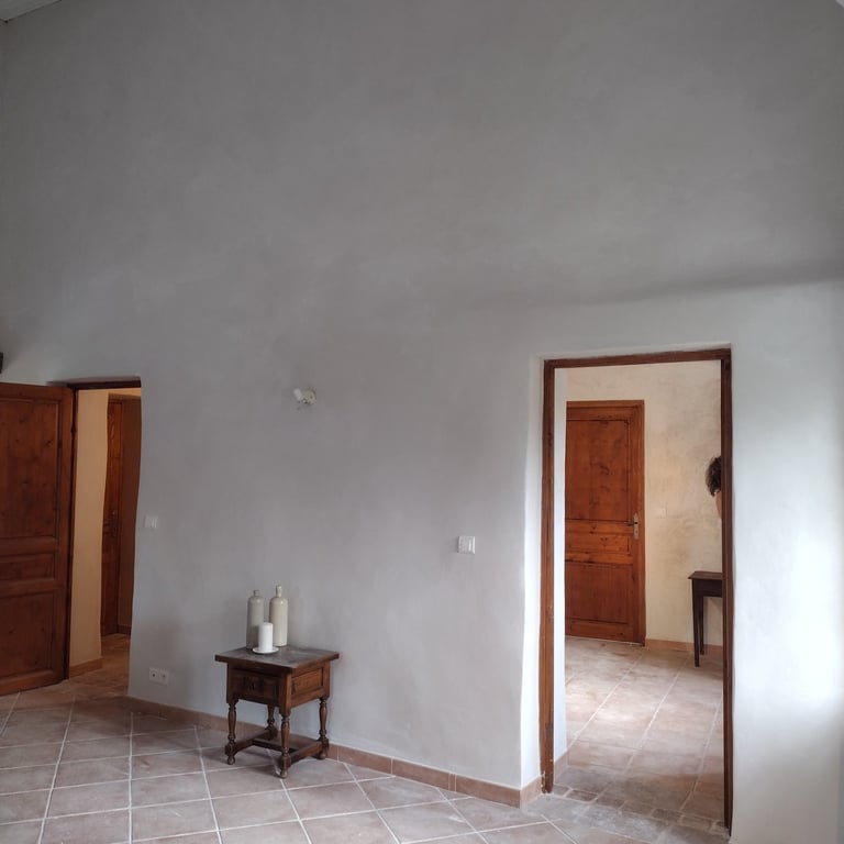 enduit plâtre en maison de campagne