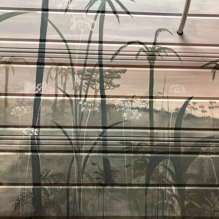 fresque jungle à la caséine