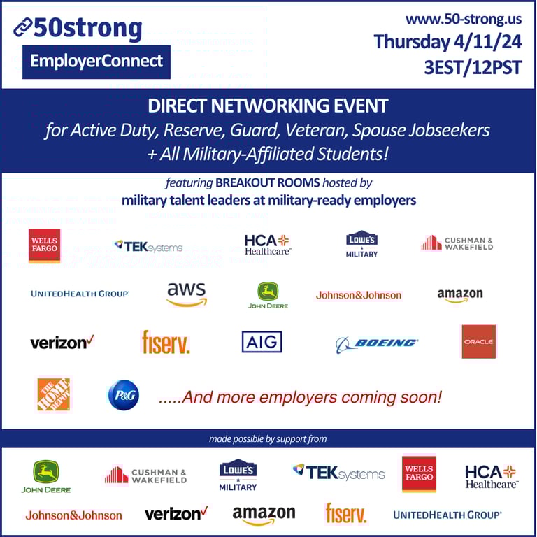 Event flyer for the direct networking event