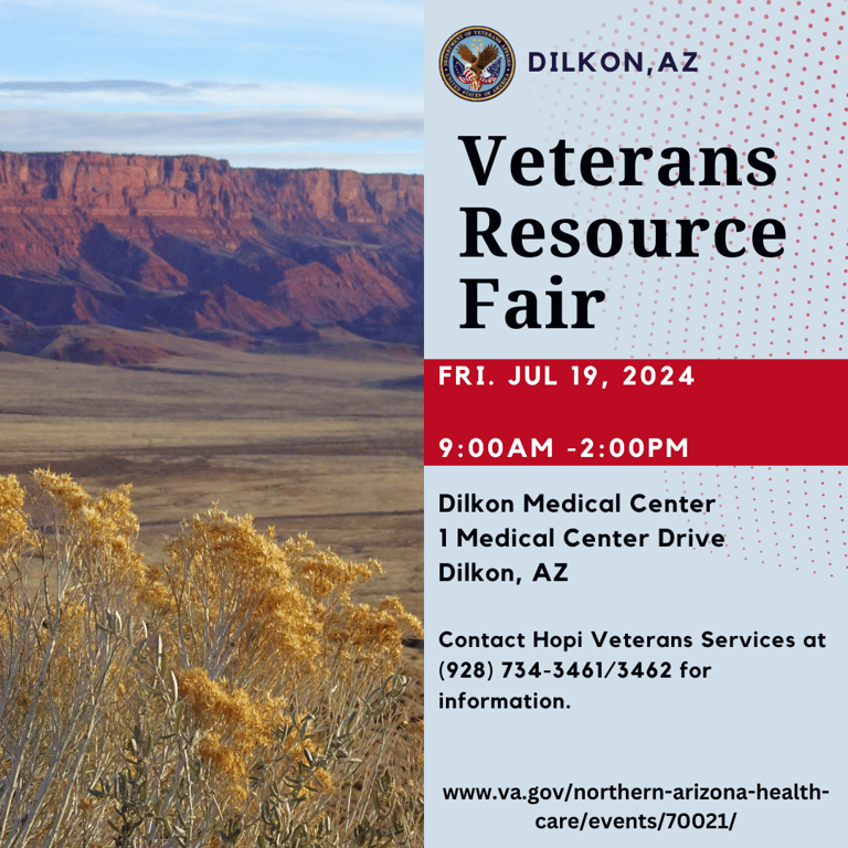 Graphic for the Dilkon Veterans Resource Fair